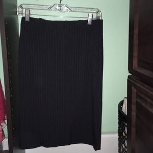 Bcbg grey pinstripe pencil skirt